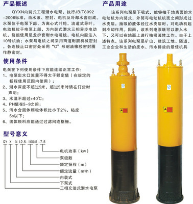 廠家直銷QYXN內(nèi)裝式工程潛水泵 探索上海順民電機(jī)水泵廠的品質(zhì)與技術(shù)革新
